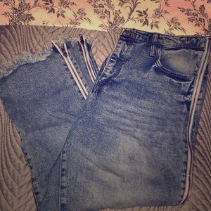 High Waisted Zipper Jeans